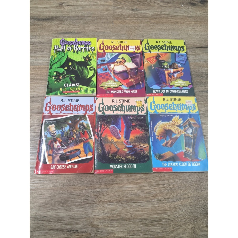 Goosebumps Book Bundle R. L. Stine Books Lot of 6 Vintage Horror
